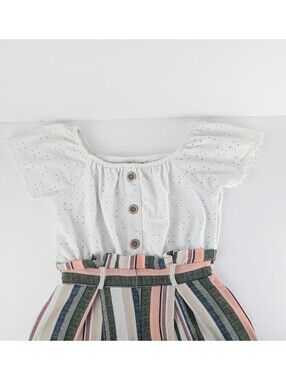 Knitworks Girls Striped Romper (Size: 8)